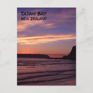 Postal Tatahi Bay Sunset, Nueva Zelandia