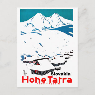 Postal Tatras altas, cabinas de registro en nieve, cosech