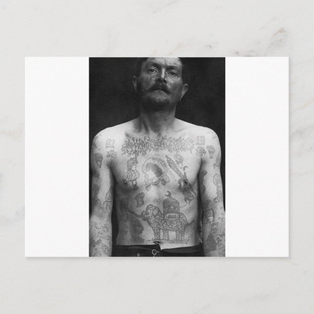Postal Tattoos de la prisión (Anverso)