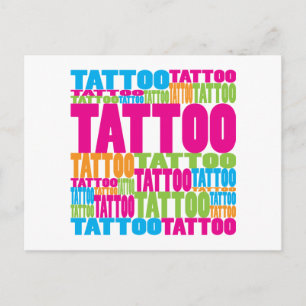 Postal Tatuaje colorido