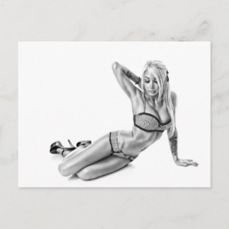 Postal Tatuaje de Beautiflul Niña suicida