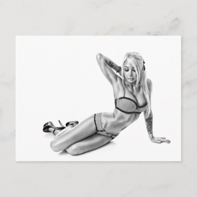 Postal Tatuaje de Beautiflul Niña suicida (Anverso)