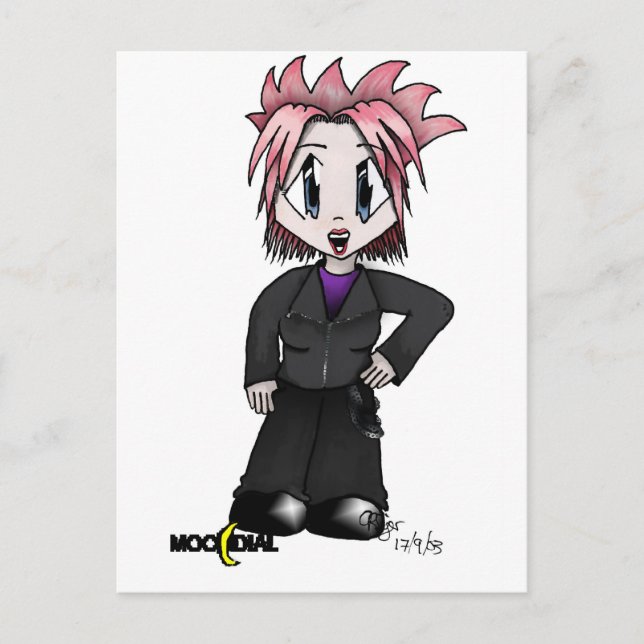 Postal Tatuaje de la rebelde lunar (Anverso)