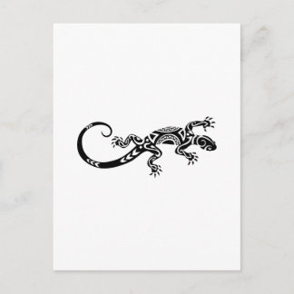 Postal tatuaje de lagartija maorí