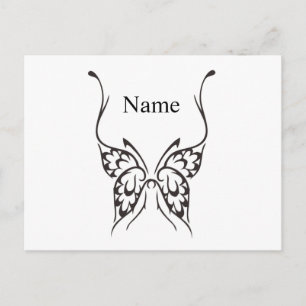 Postal Tatuaje de mariposa estilizada Thunder_Cove