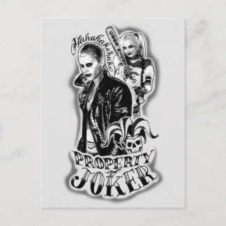 Postal Tatuaje del aerógrafo del comodín y de Harley del