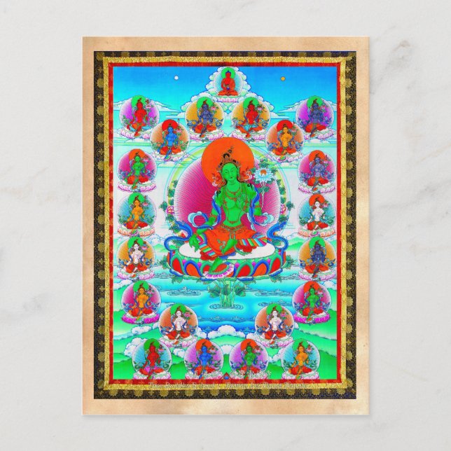 Postal Tatuaje del tibetano oriental de Guay thangka Gree (Anverso)