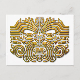 Postal Tatuaje maorí - Oro