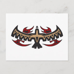 Postal Tatuaje Tribal Águila Halcón
