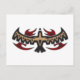 Postal Tatuaje tribal del águila del halcón