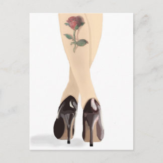 Postal Tatuajes altos en Rosa