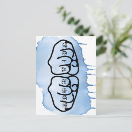 Postal Tatuajes de nudillos de aborto