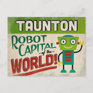 Postal Taunton Massachusetts Robot - Gracioso Vintage