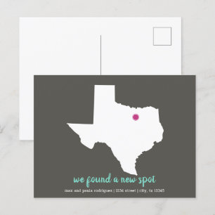 Postal Taupe oscuro/rosa encontramos nuevo punto - Texas