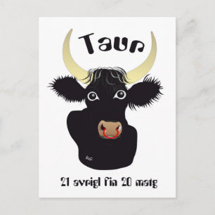 Postal Taur 21 aguda 20 matg Postkarte