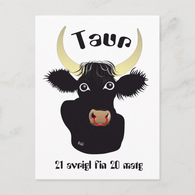 Postal Taur 21 aguda 20 matg Postkarte (Anverso)