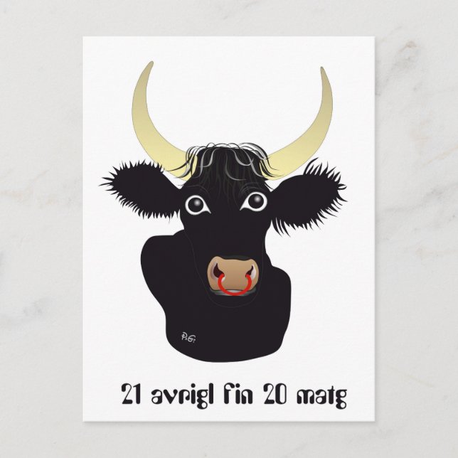 Postal Taur 21 aguda 20 matg Postkarte (Anverso)
