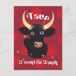 Postal Taur 21 aleta real 20 matg Cartulina