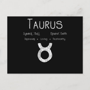 Postal Tauro Horóscopo Astrología Signo Zodiacal Regalo d