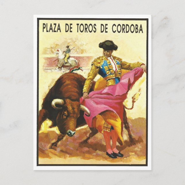 Postal Tauromaquia, Plaza del Toros, Córdoba, España (Anverso)