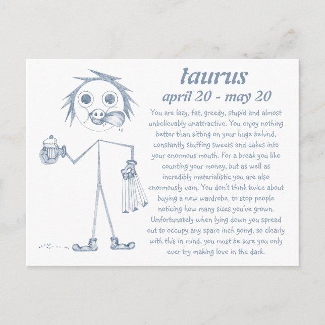 Postal Taurus [ - BitchScope - ] Postcard (Anverso)