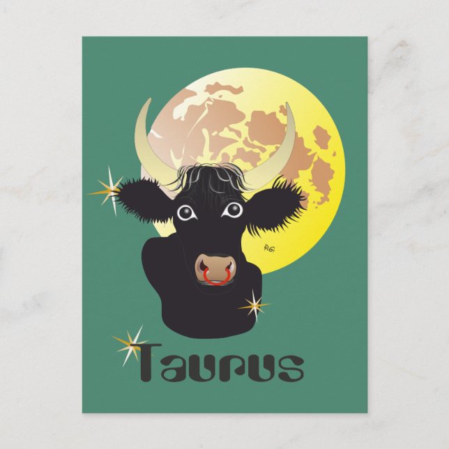 Postal Taurus el abril 21 to May 20 Postcards (Anverso)