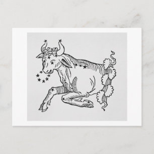 Postal Taurus (el toro) un ilustracion de "Poetic"