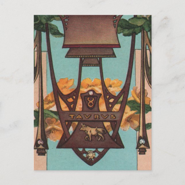 Postal Taurus el toro - Zodiac (Anverso)