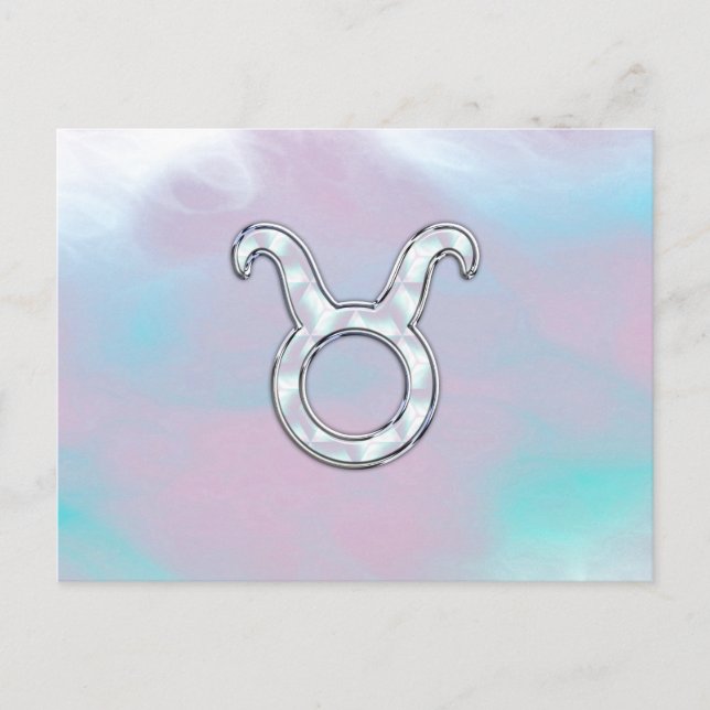 Postal Taurus Zodiac Horóscopo de Pearl Style (Anverso)
