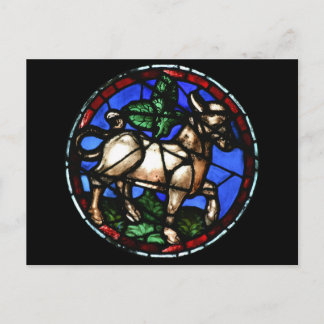 Postal Taurus Zodiac Sed Glass Notre-Dame de Paris P