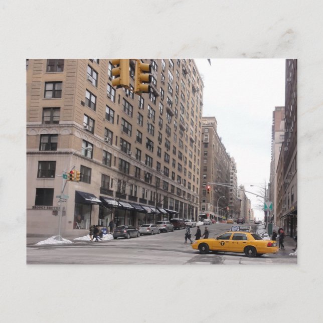 Postal Taxi amarillo de Nueva York (Anverso)