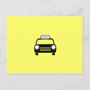 Postal Taxi en blanco y negro