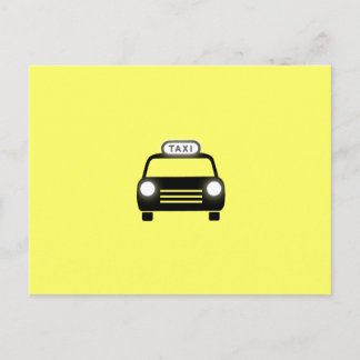 Postal Taxi en blanco y negro