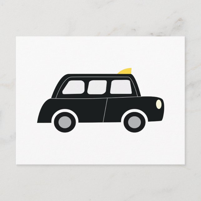 Postal Taxi negro (Anverso)