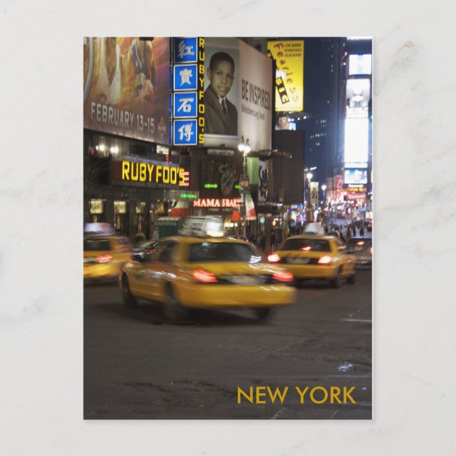 Postal taxi nueva york (Anverso)