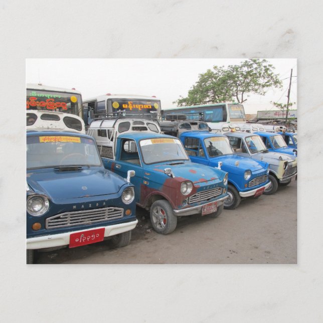 Postal Taxis de Mazdas azules (Anverso)