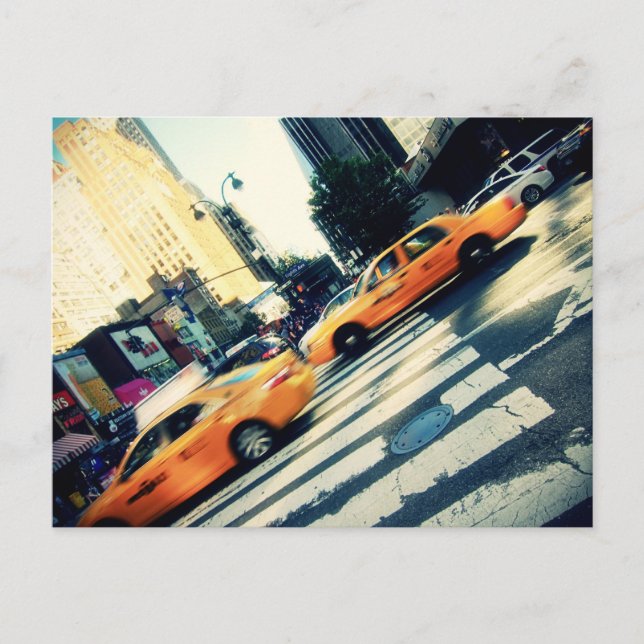 Postal Taxis inclinados NYC (Anverso)