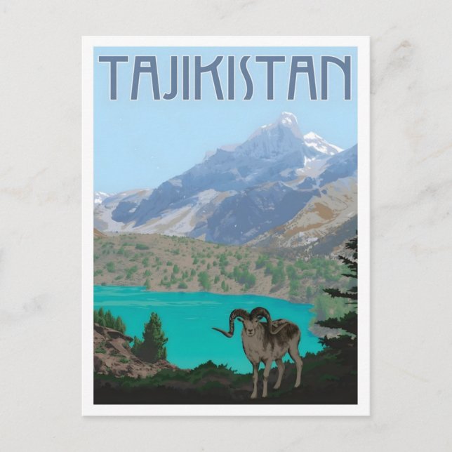 Postal Tayikistán Viajes Antiguos  (Anverso)