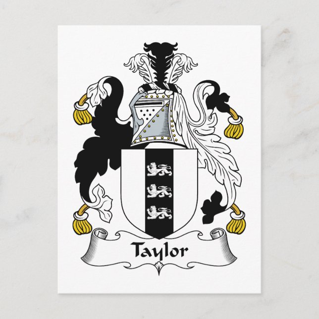 Postal Taylor Family Crest (Anverso)