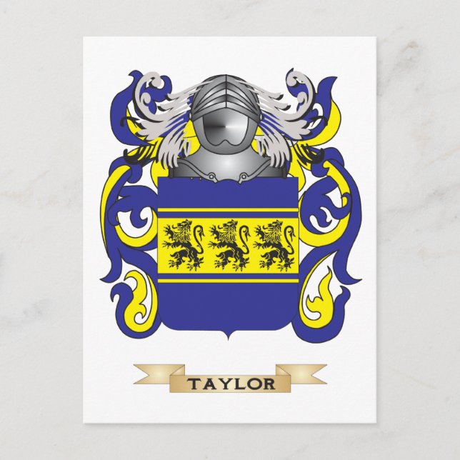 Postal Taylor Family Crest (Escudo de armas) (Anverso)