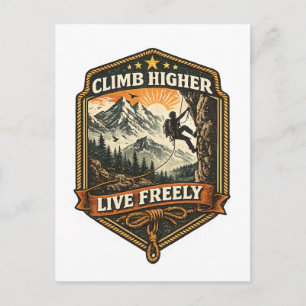 Postal Taza De Café Aventura Vive Libre Sube Más Alto
