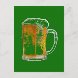 Postal Taza de cerveza Pop Art