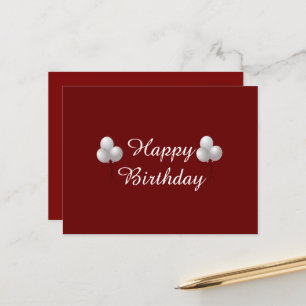 Postal Taza de cumpleaños feliz con globos