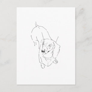 Postal Taza de Dachshund Adorable – Perro Salchicha de Ar