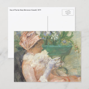 Postal Taza de Té de Mary Cassatt, Impresionismo Vintage