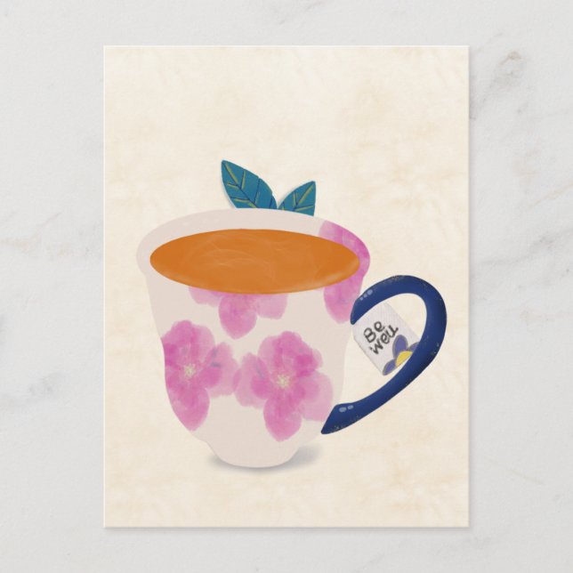 Postal Taza de té Sé Bien (Anverso)