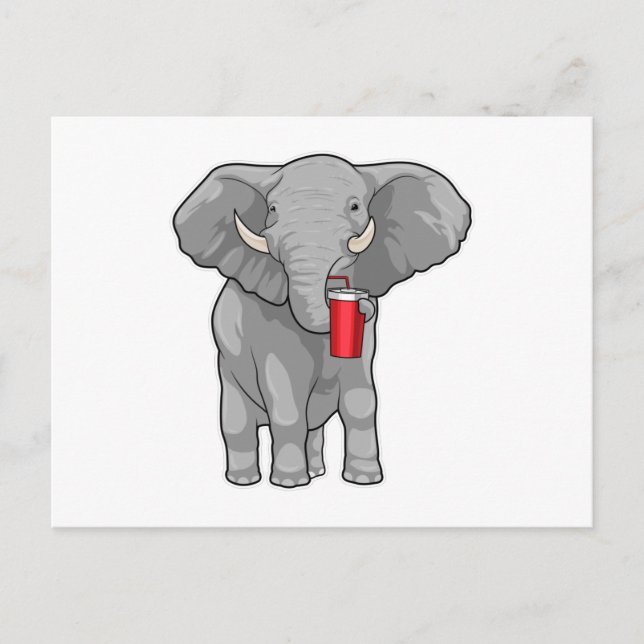 Postal Taza para beber Elefante (Anverso)