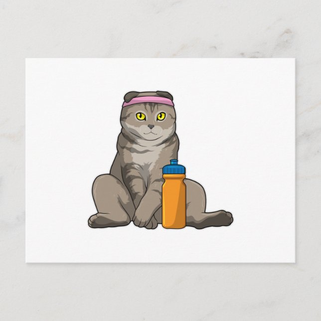 Postal Taza para beber Fitness para gatos (Anverso)