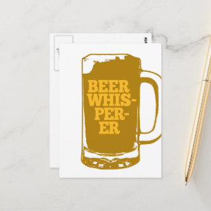 Postal Taza vertical para el susurrador de cerveza