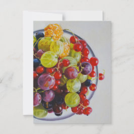Postal Tazón de bayas - Vida residual de fruta hiperreali